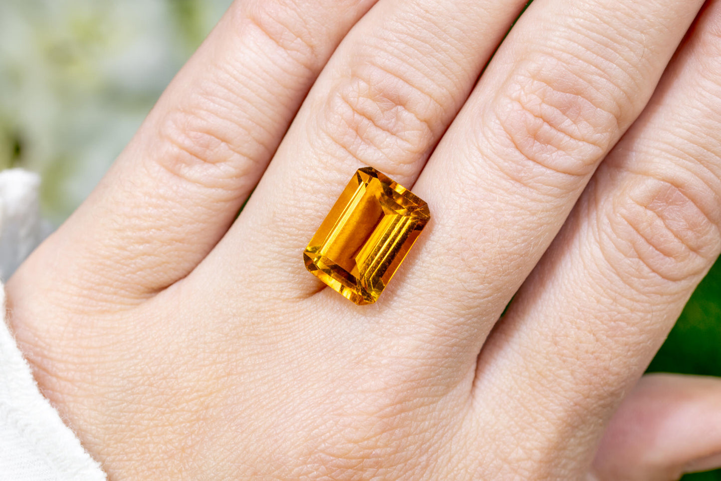 Natural Citrine 6.83 Carat Emerald Cut Loose Gemstone