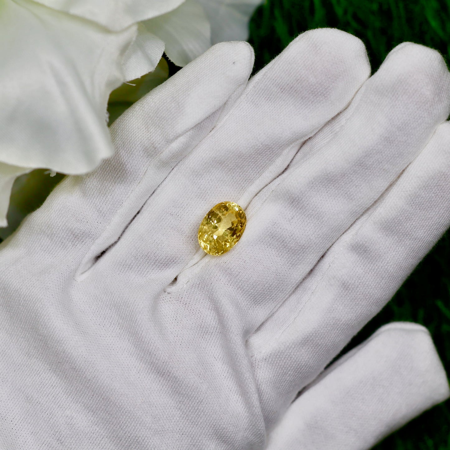 GIA Certified 9.69 Carat Natural Unheated Ceylon Yellow Sapphire