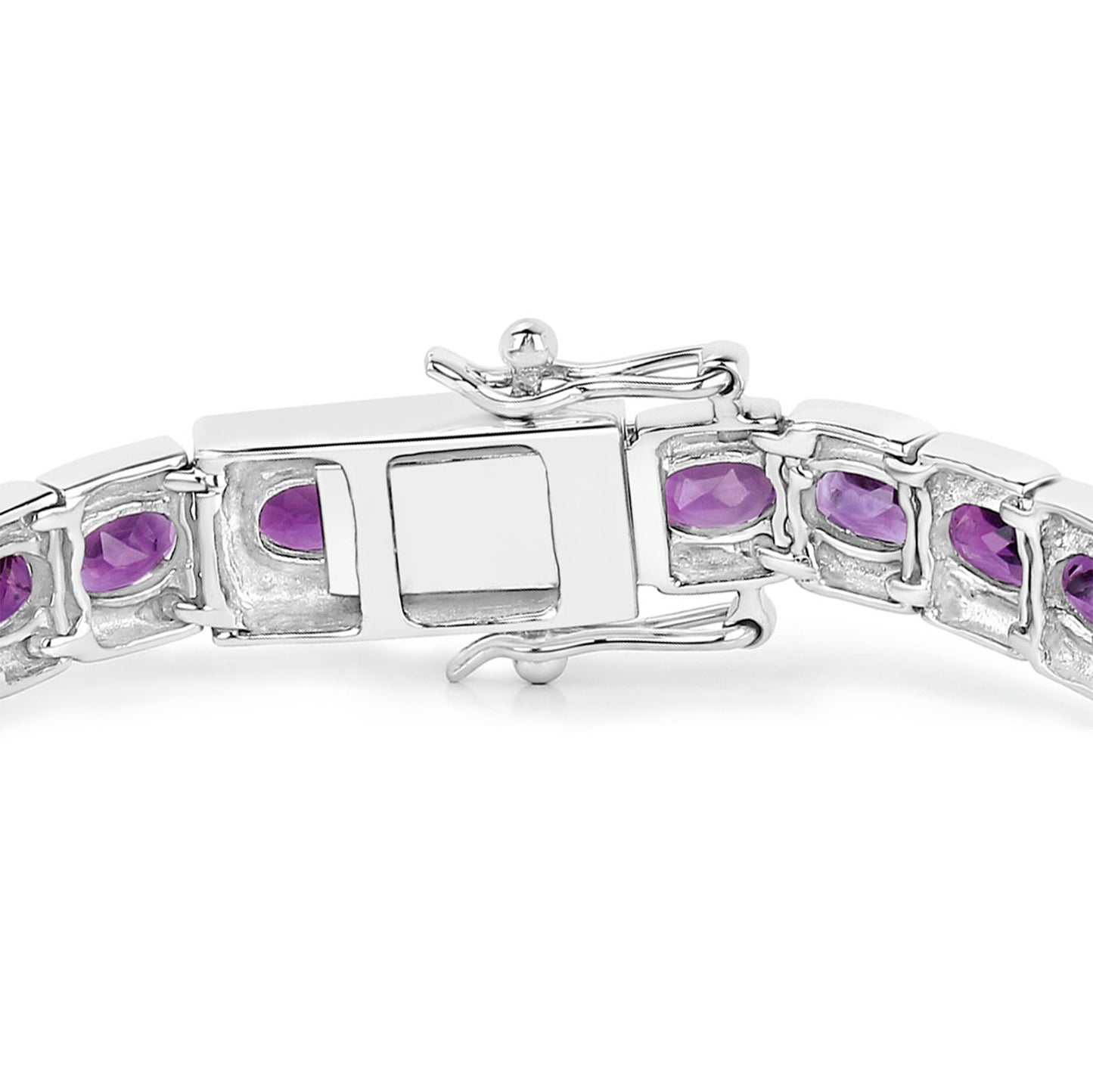 Amethyst Tennis Bracelet 12.1 Carats Sterling Silver