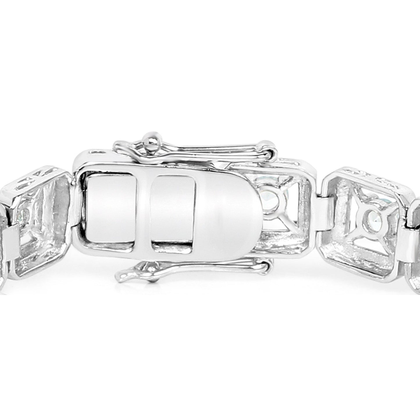 Aquamarine Tennis Bracelet 4.4 Carats Silver
