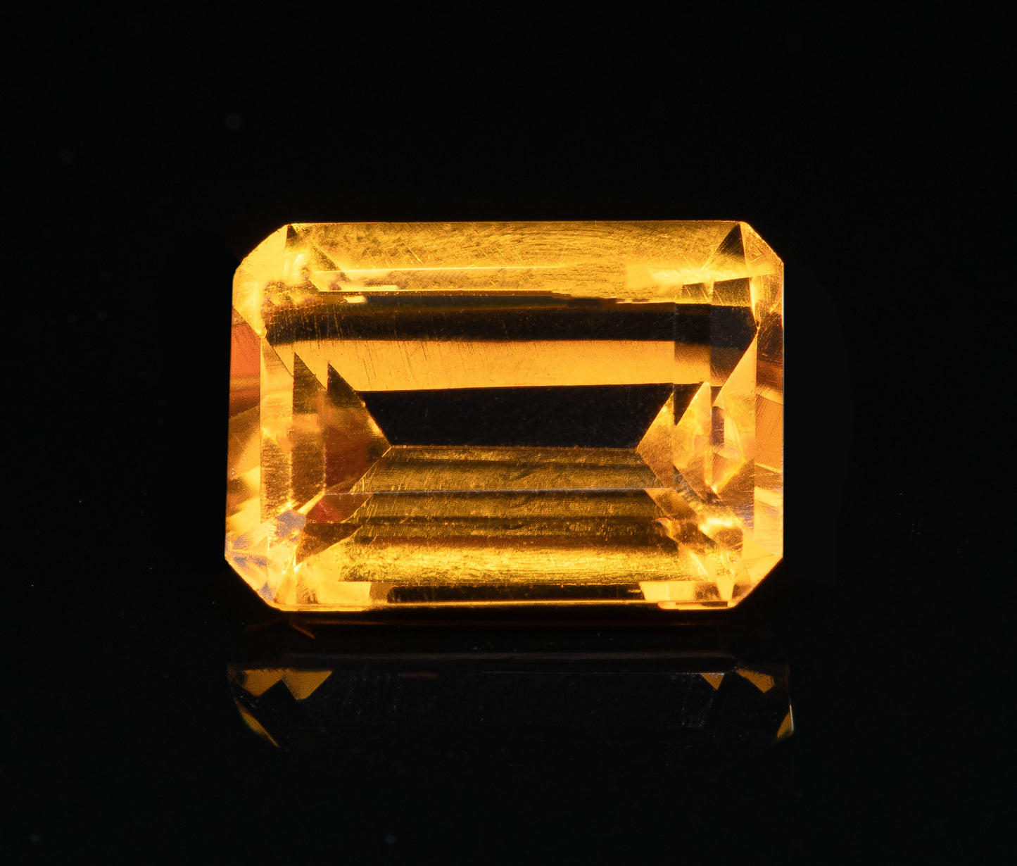 Natural Citrine 6.83 Carat Emerald Cut Loose Gemstone