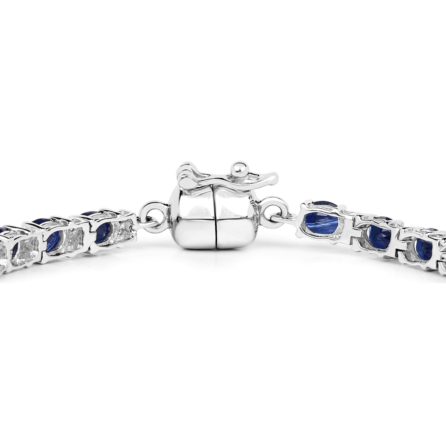 Blue Sapphire Bracelet With White Topaz 8.38 Carats Sterling Silver