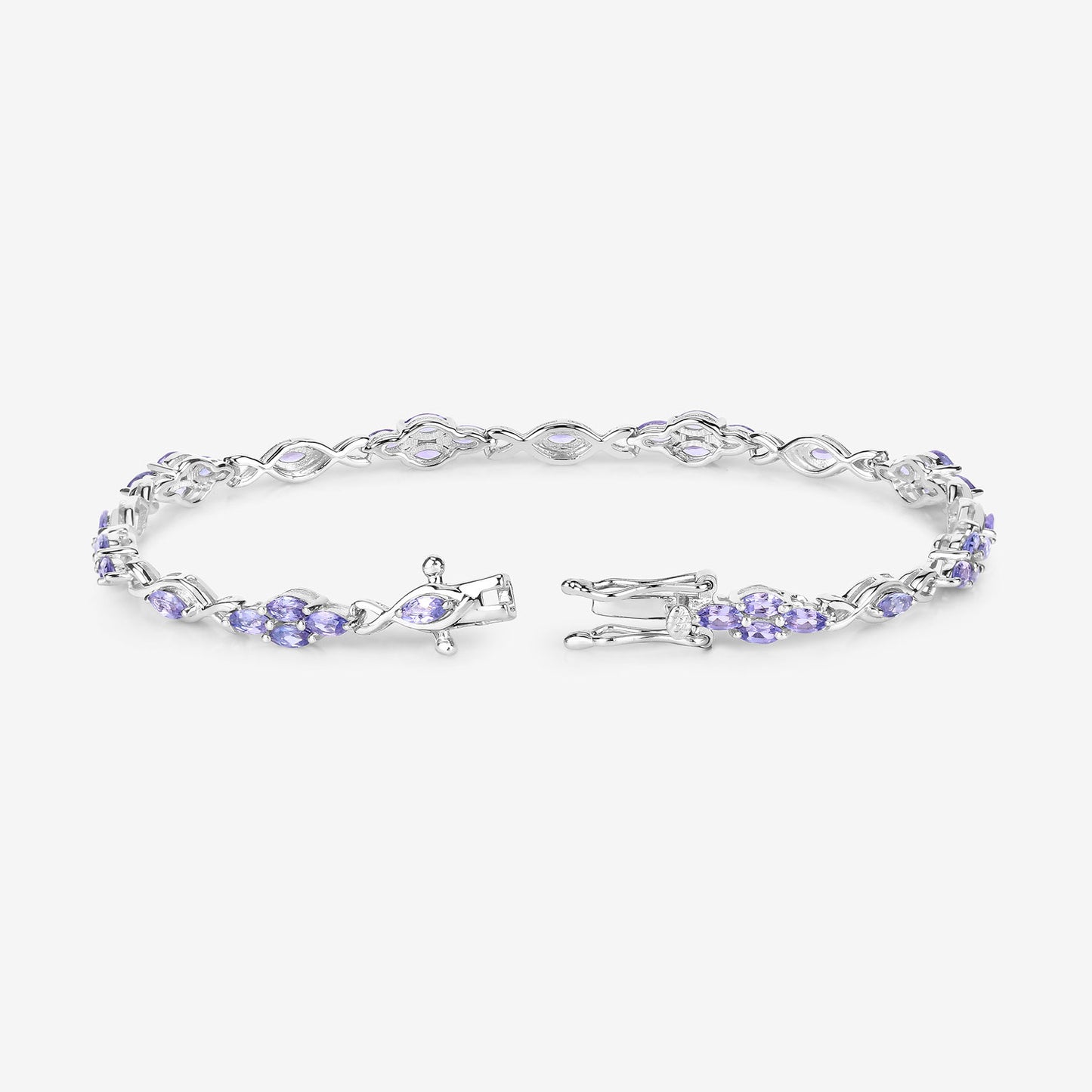 Tanzanite Bracelet 3.18 Carats Sterling Silver