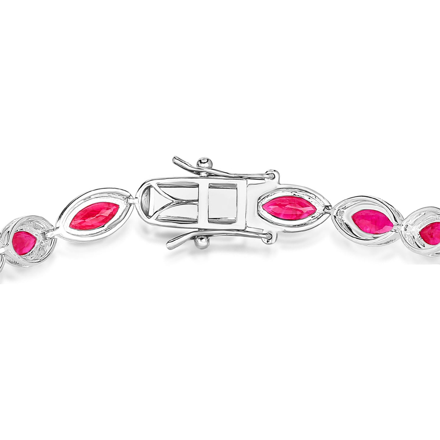 Ruby Bracelet 8.98 Carats 14K White Gold