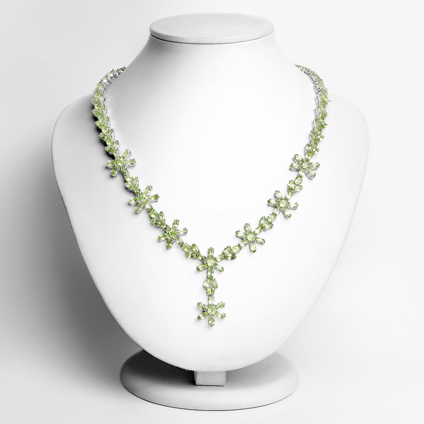 Peridot Necklace 43 Carats Sterling Silver