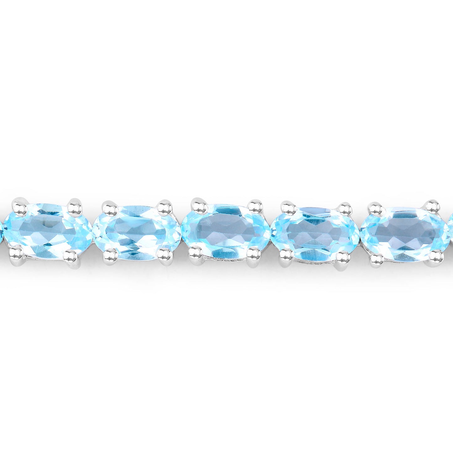 Blue Topaz Bracelet 2.74 Carats Sterling Silver