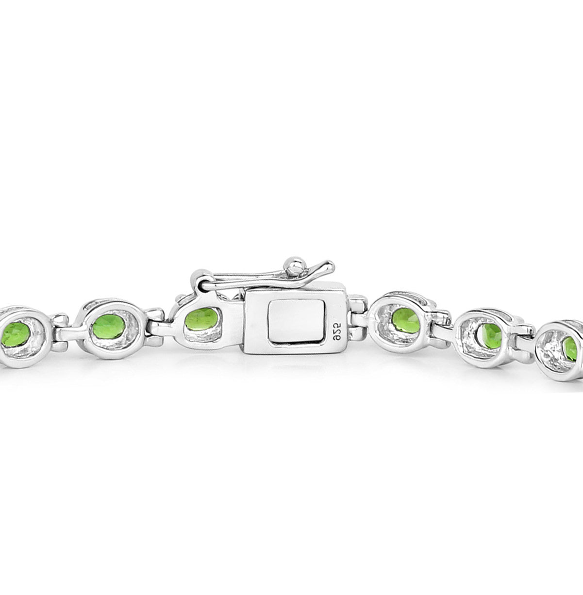 Natural Chrome Diopside Tennis Bracelet 4 Carats Sterling Silver