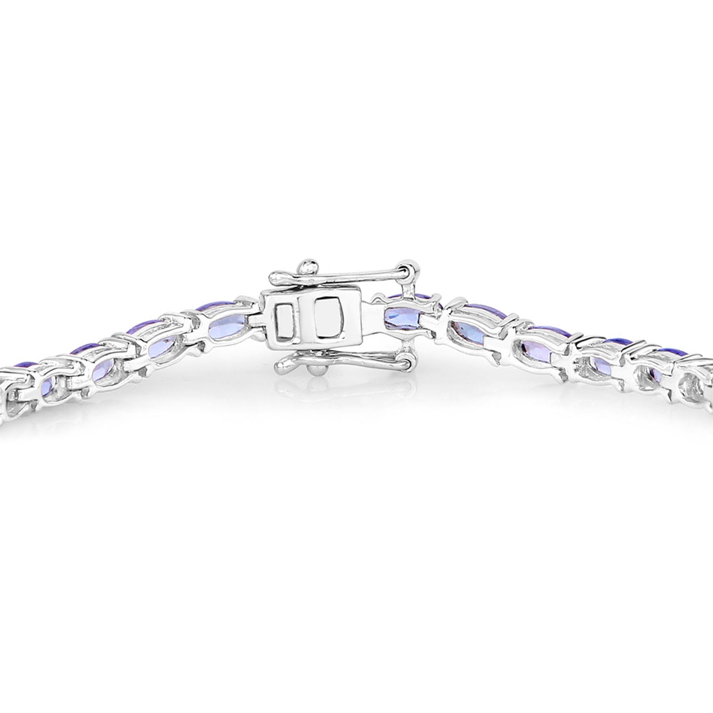 Tanzanite Tennis Bracelet 8.74 Carats Sterling Silver