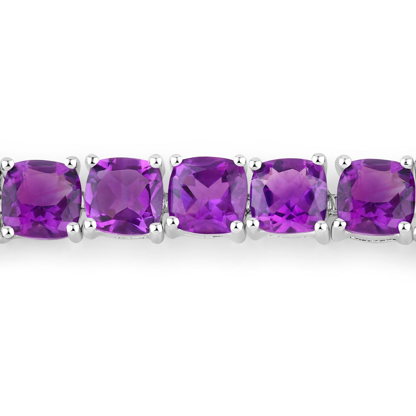Amethyst Bracelet 6.04 Carats Sterling Silver