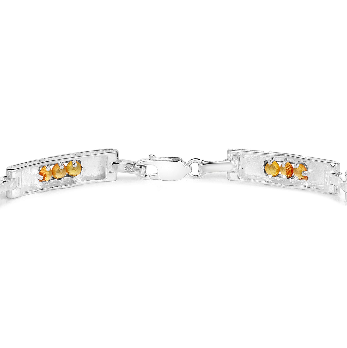 Yellow Sapphire Tennis Bracelet 2.5 Carats Sterling Silver