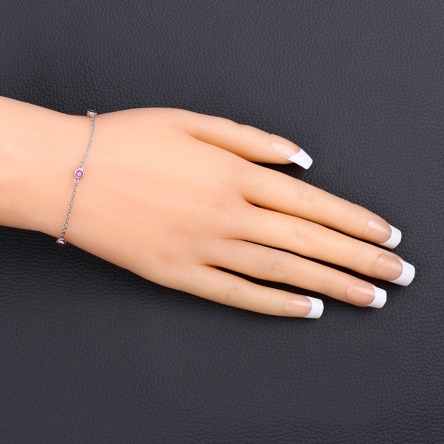 Ruby Bracelet 0.64 Carats Sterling Silver
