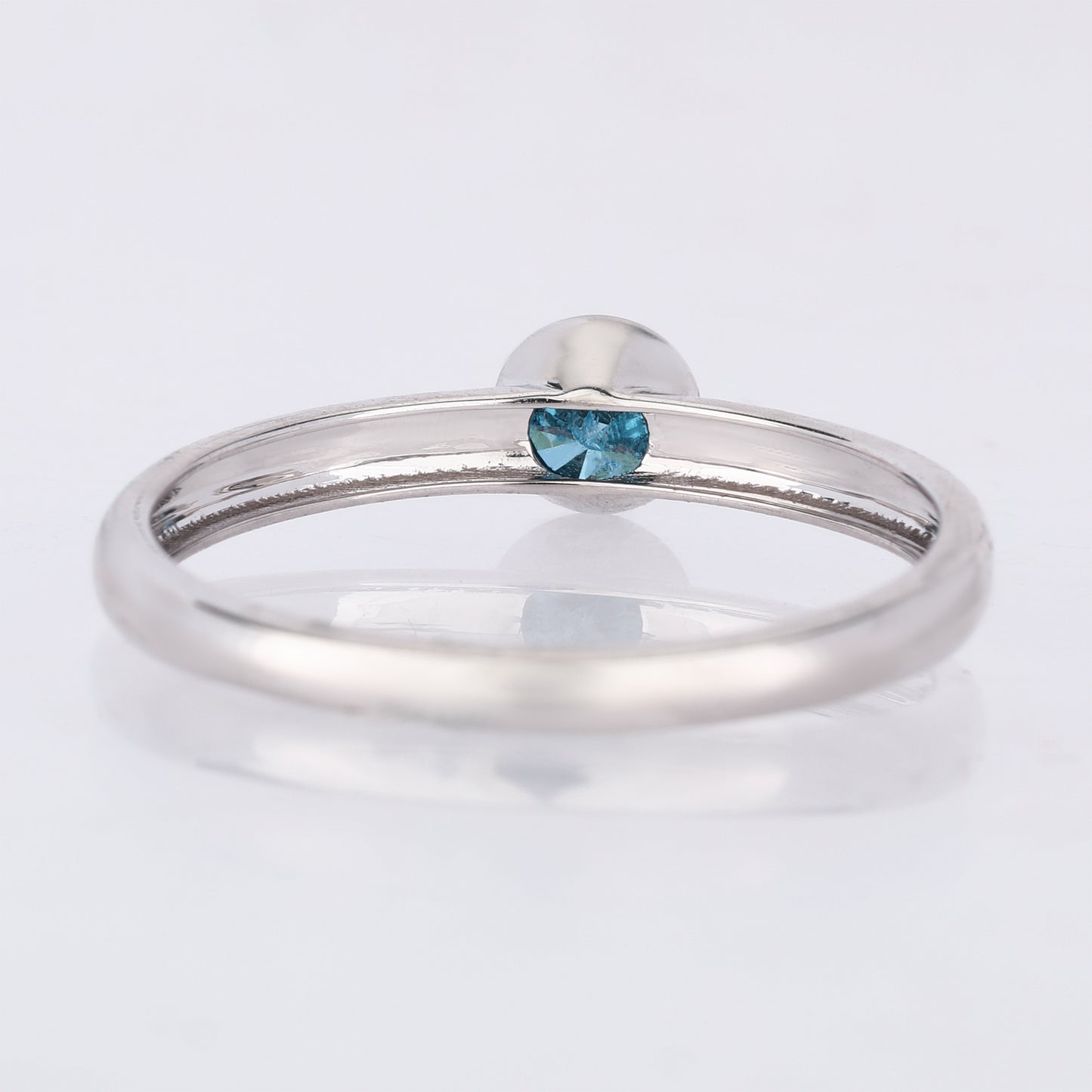Blue Diamond Ring 0.25 Carats 9K White Gold