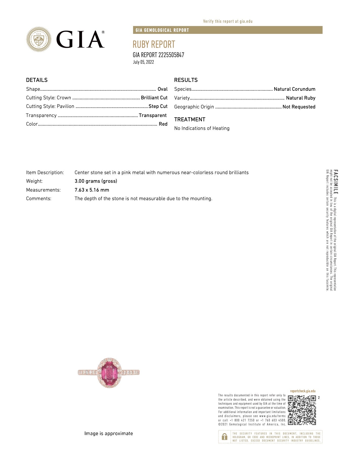 GIA Certified 1.10 Carat Natural Unheated Ruby Ring Set With Diamonds