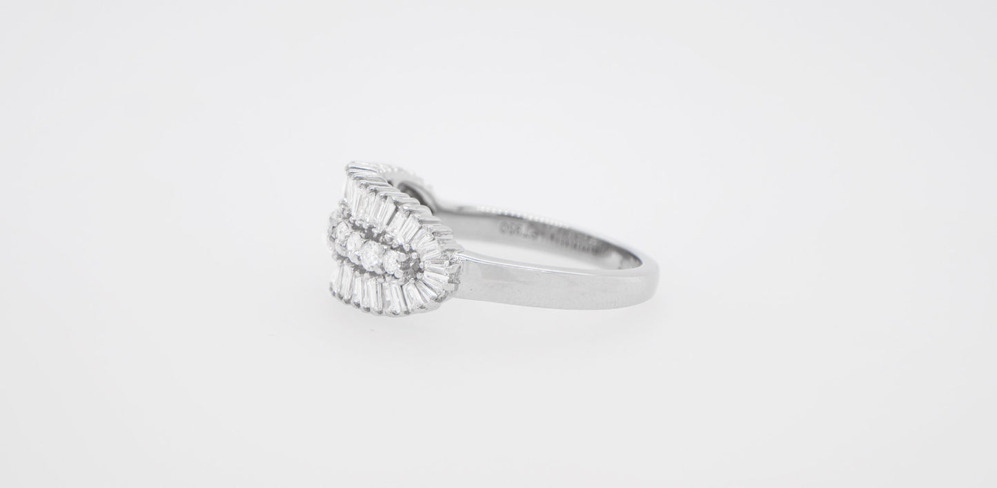 IGI Certified Diamond Ring 1 Carats Total Platinum