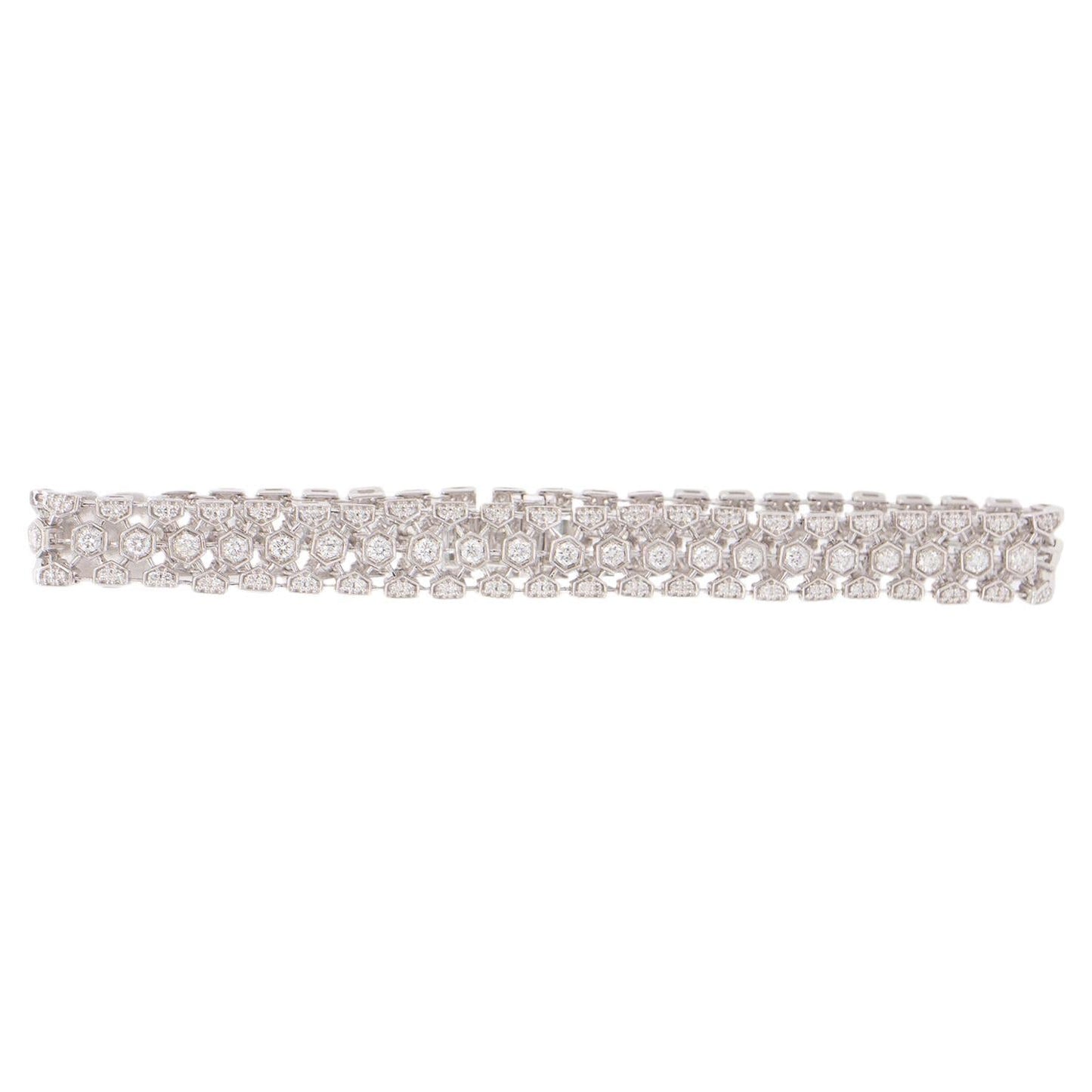 Three Row Diamond Bracelet 1.9 Carat Total