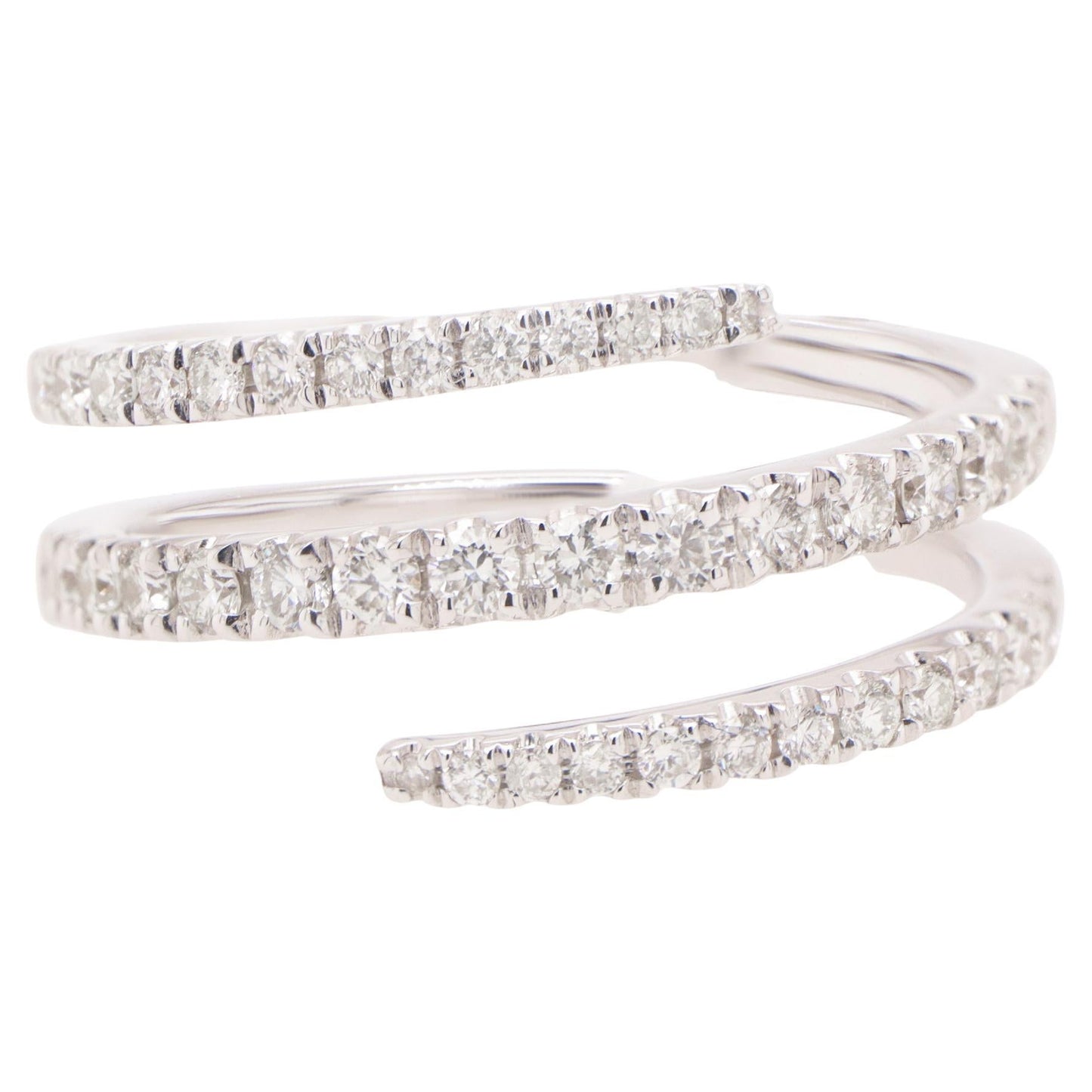 Three Row Round Diamond Cocktail Ring