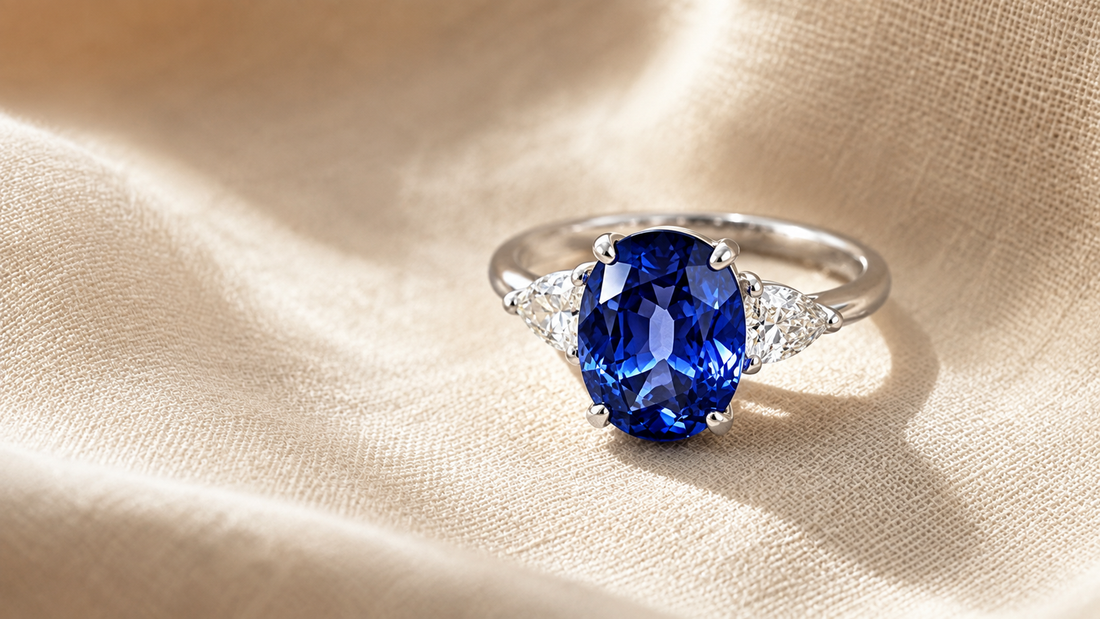 A natural blue sapphire ring from Jewelry Auction House