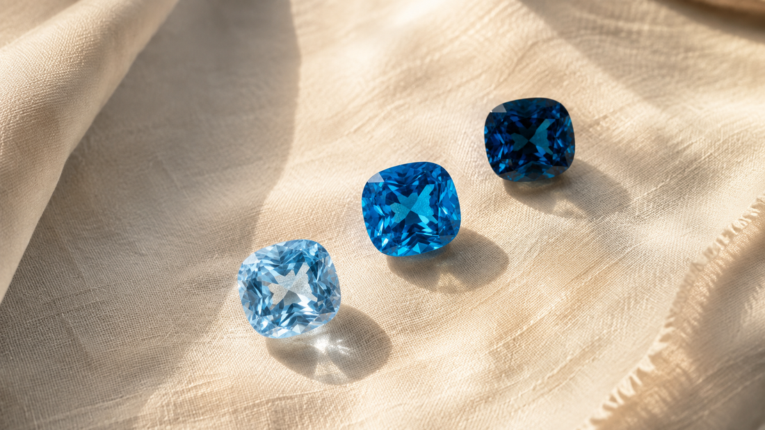 A natural blue topaz ring from Jewelry Auction House