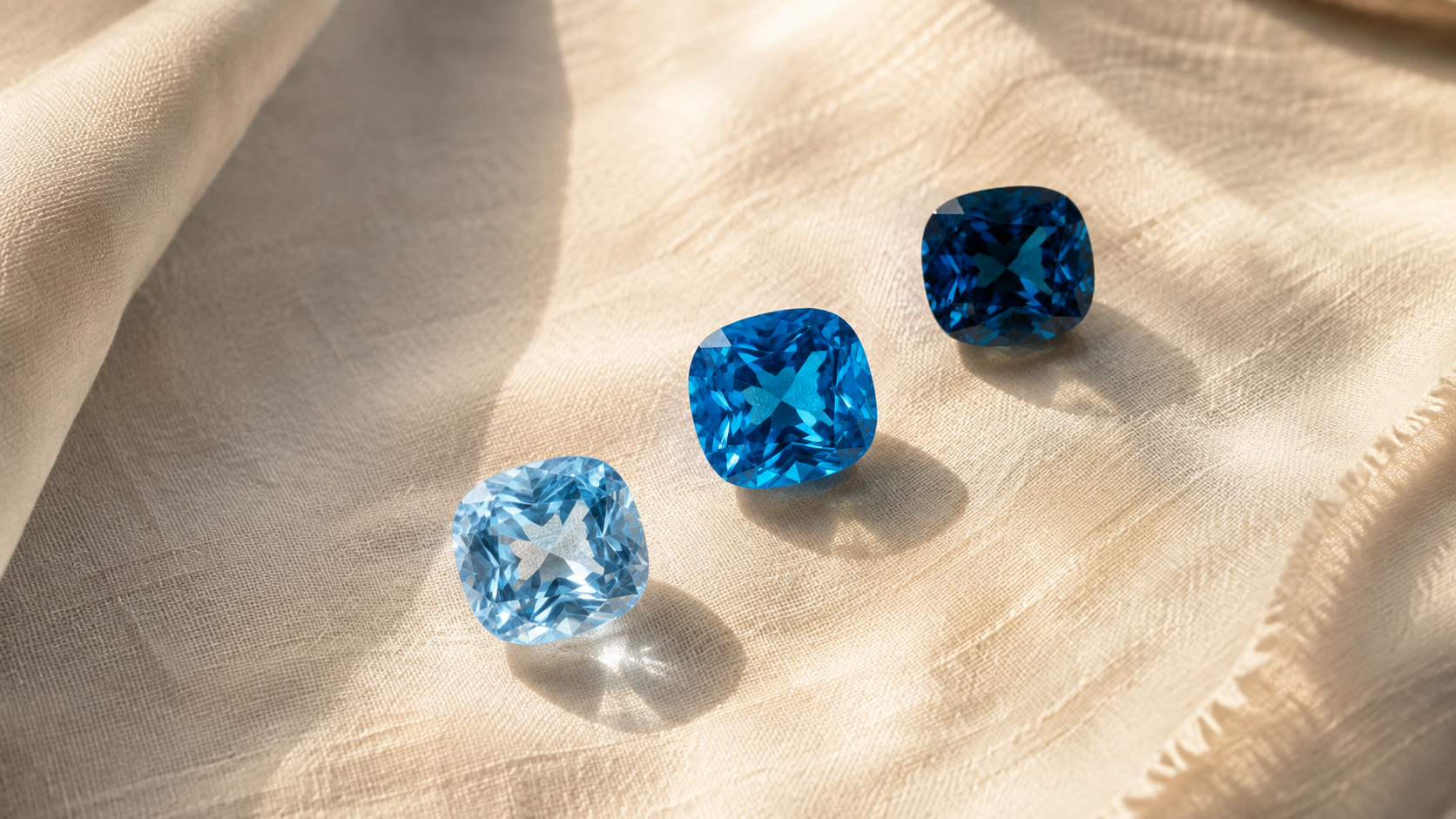 A natural blue topaz ring from Jewelry Auction House
