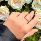 Natural Mozambique Ruby Ring With Diamonds 1.44 Carats 9K Yellow Gold