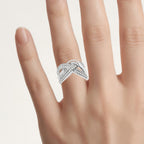 Diamond Ring 0.54 Carats Sterling Silver