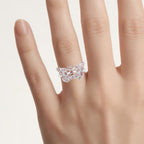 Pink Tourmaline Butterfly Ring 0.74 Carats Sterling Silver