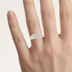 Diamond Ring 0.2 Carats Gold Plated Silver