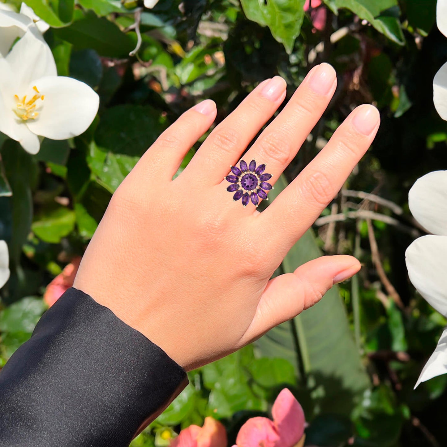Amethyst Ring 2.53 Carats 9K Yellow Gold