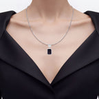 Amethyst Pendant With White Zircon 7.32 Carats Sterling Silver