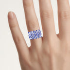Tanzanite Ring 3.58 Carats Sterling Silver