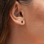 Rhodolite Garnet Stud Earrings 0.54 Carats Sterling Silver