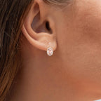 Morganite Earrings With Diamonds 0.82 Carats 10K Rose Gold