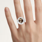 Smoky Quartz Ring 6.58 Carats Sterling Silver