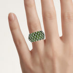 Chrome Diopside Ring 5 Carats Sterling Silver
