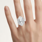 Crystal Quartz Ring With White Topaz 9.74 Carats Sterling Silver