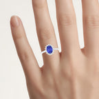 Tanzanite Ring With Diamonds 1.88 Carats 14K White Gold