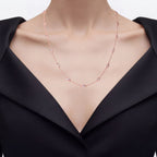 Morganite Necklace 1.6 Carats Gold Plated Silver