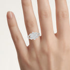 Diamond Ring 0.3 Carats Gold Plated Silver