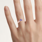 Tanzanite Bat Ring 0.26 Carats Gold Plated Silver
