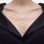 Aquamarine Pendant 0.2 Carats Gold Plated Silver