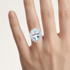 Aquamarine Ring With Tanzanite and White Topaz 5.24 Carats Sterling Silver