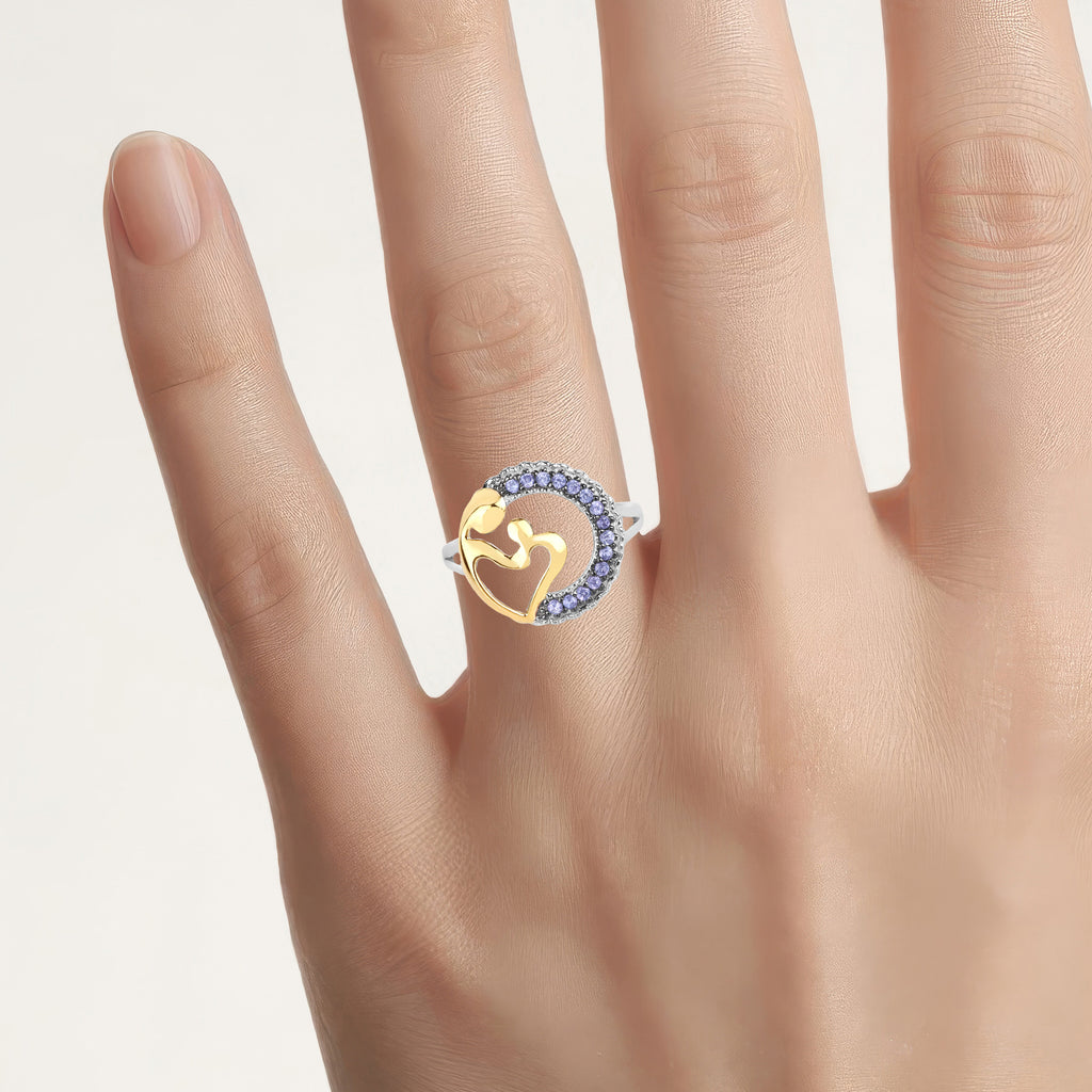 Tanzanite Mom Ring 0.26 Carats Sterling Silver