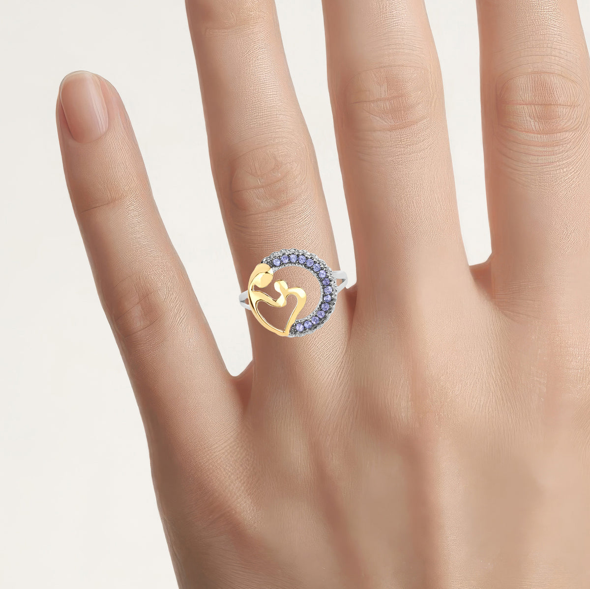 Tanzanite Mom Ring 0.26 Carats Sterling Silver