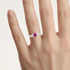 Ruby Ring With Diamonds 0.93 Carats 10K Yellow Gold