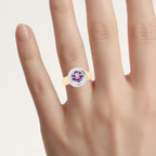 Amethyst Ring 2.24 Carats Gold Plated Silver