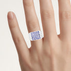 Tanzanite Ring 1.74 Carats Sterling Silver