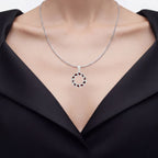 Garnet Pendant With White Topaz 2.3 Carats Sterling Silver