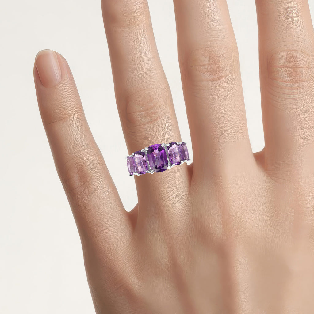 Amethyst Ring 11 Carats Sterling Silver