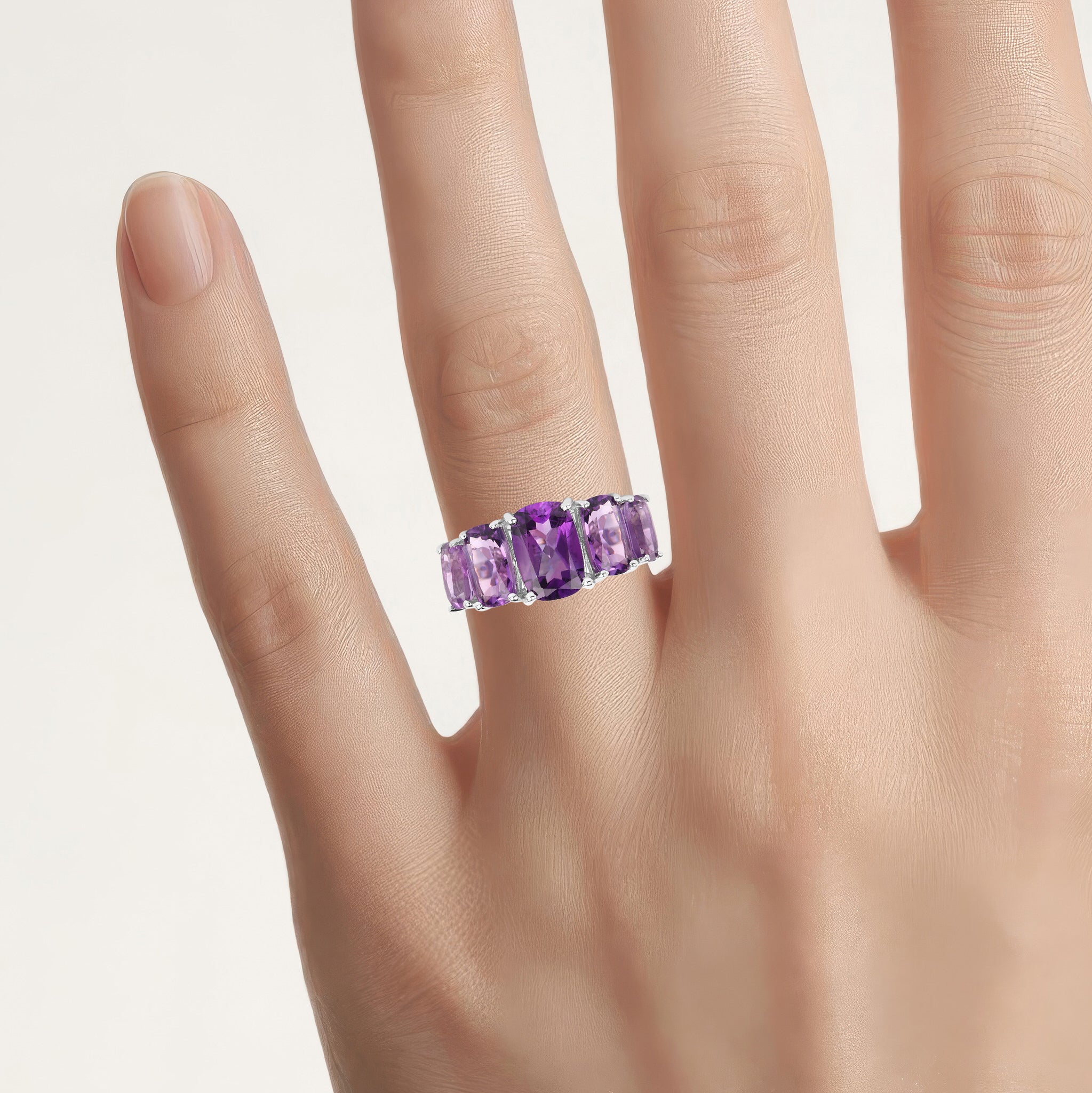 Amethyst Ring 11 Carats Sterling Silver