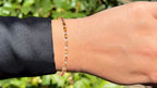 Orange Sapphire Tennis Bracelet With Diamonds 7.36 Carats 14K Yellow Gold